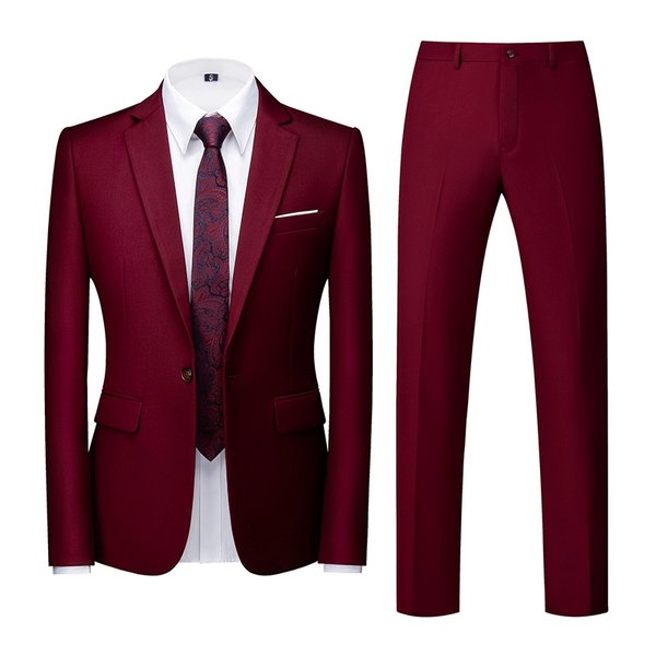 Men's Clothing Casual Suits For Men, High-End Wedding Dresses, Two-Piece Suits, Slim Fit, Formal Business Suits-image