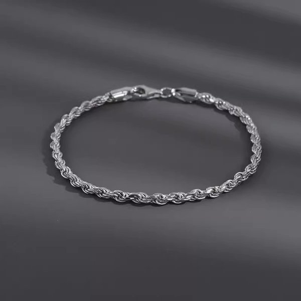 Cuban Braided Hip-Hop Trendy Titanium Steel Thin Bracelet Niche Men's Non-Fading Jewelry Chain-image