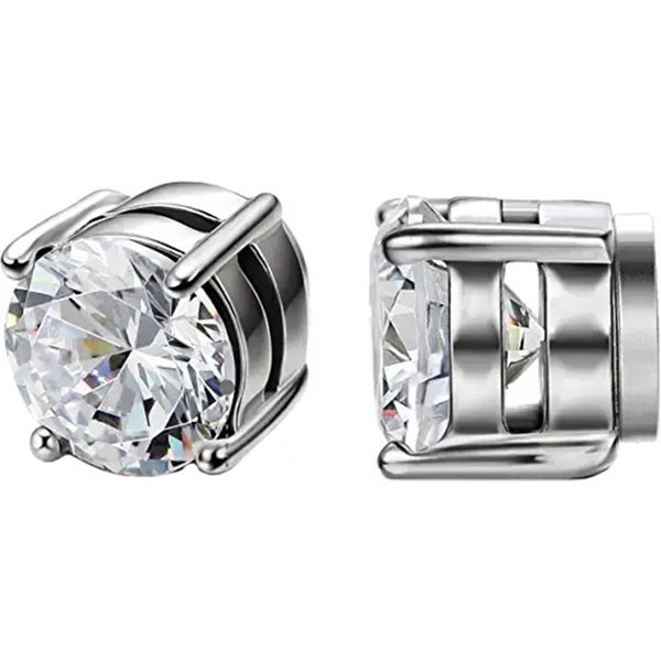 Magnetic Clip-On Earrings – CZ Stud Earrings For Men & Women (Hypoallergenic & Sparkling)