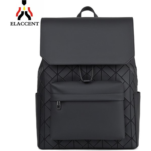 Unisex new style backpack rhombus student schoolbag commuter computer bag fashion texture backpack men