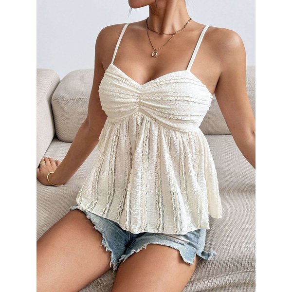 Summer Chiffon Lace Camisole Top For Women Sexy Casual Cross Border European American Fashion New-image
