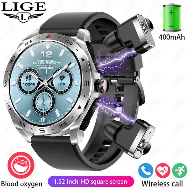 T95 Smart Watch TWS Two In One Bluetooth Call Health Monitoring Sleep Heart Rate Sports Watch