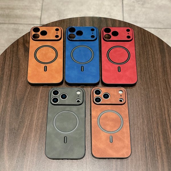 Magnetic Leather Case For Iphone 17 Pro Max 17 Air 17Pro Cover Magnet For Mag-Safe Anti-Knock All-Round Camera Protector Shell-image