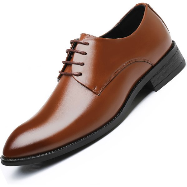 Overseas Four Seasons Daily Pointed Lace Single Formal Business Leather Large Men's Shoes