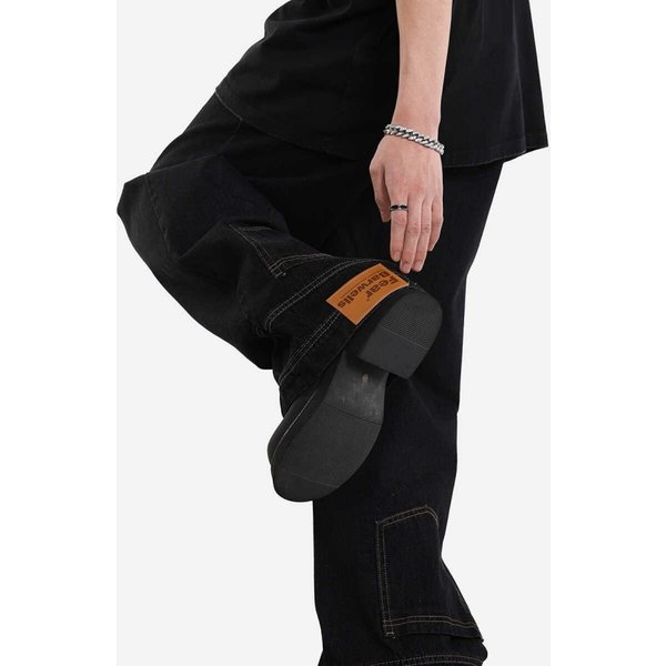 Men's Clothing New American Retro Washed Inverted Jeans Men And Women Loose Wide-Leg Straight Pants Niche Design Pants Trend-image