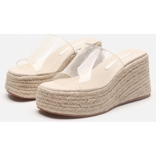 Women with plus-size wedge sandals wear platform sandals