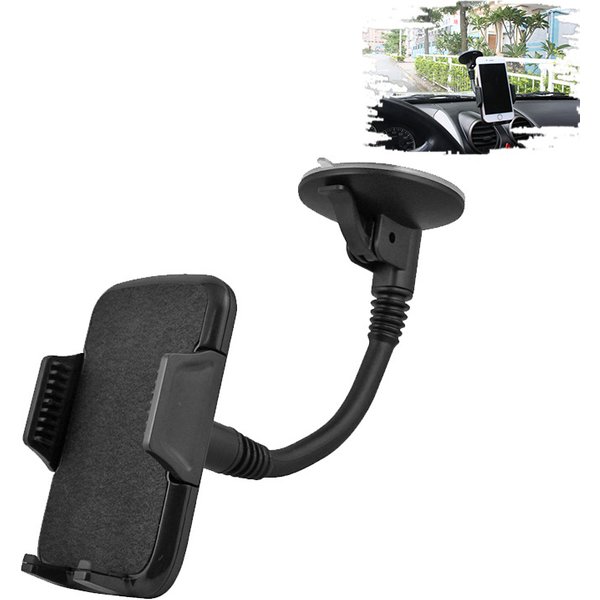 Car Universal Abs Plastic Mobile Phone Holder Long Tube Car Mobile Phone Holder 360 Rotating Car Mobile Phone Holder Xk-image