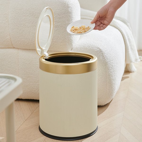 Modern Press-Top Trash Bin With Inner Bucket – 12L/15L Capacity, Hygienic & Stylish For Bathroom, Kitchen, Bedroom