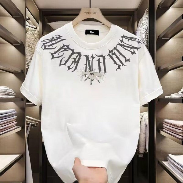 Men's Clothing Pure Cotton Summer Loose Round Neck Versatile Short Sleeved T Shirt Tops