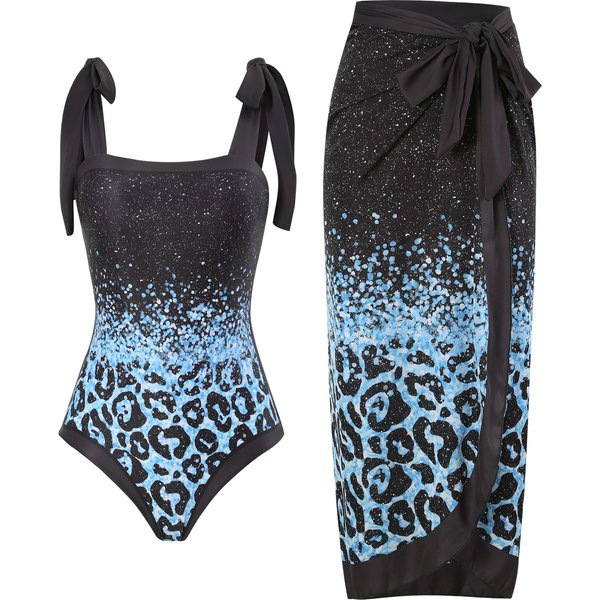 Women's Clothing One Piece Conservative Belly Covering Beach Hot Spring Swimsuit Three Piece Retro One Piece Bikini