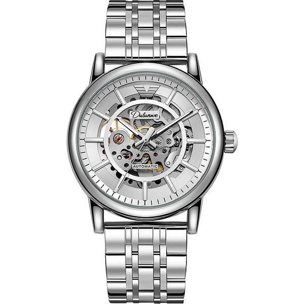 Automatic Mechanical Watch Business Fashion Hollow-Out Transparent Waterproof Luminous Function Mechanical Men's Watch-image
