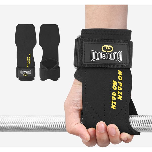 New Fitness Double Layer Thickened Leather Palm Guard Equipment Non Slip Wear Resistant Wrist Guard Hard Pull Power Belt-image