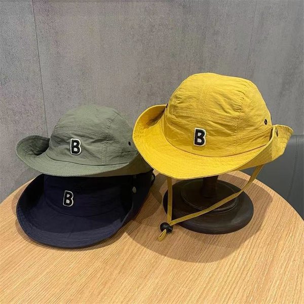 Children's Spring Summer Fisherman Western Cowboy Boys Girls Baby Outdoor Quick-Dry Sun Protection Hat Wide Brim-image