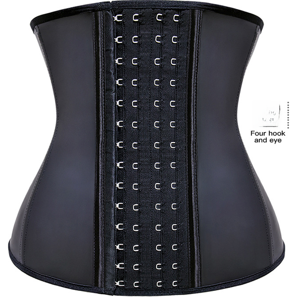 Gloss latex 9 Bone Shaper 4-breasted waist Trainer Belt latex waist trainers