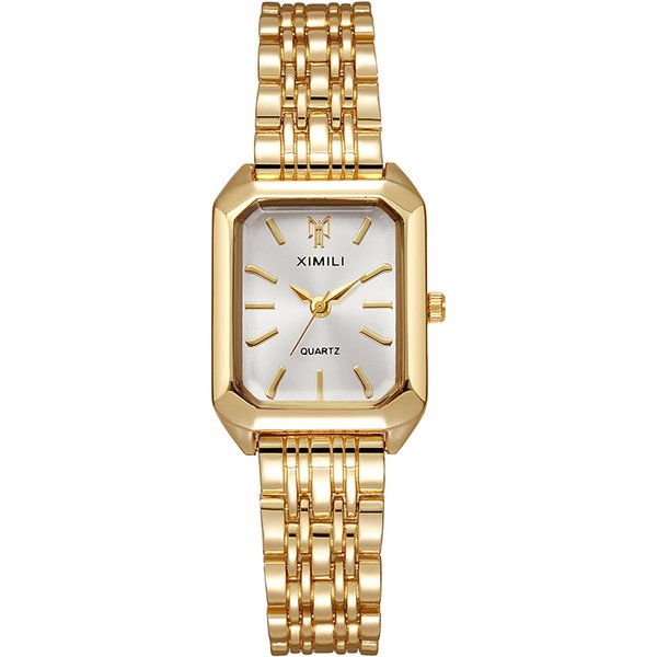 Women's Watches Light Luxury Steel Strap Women's Watch Schoolgirl Fashion Simple Square Quartz Watch-image