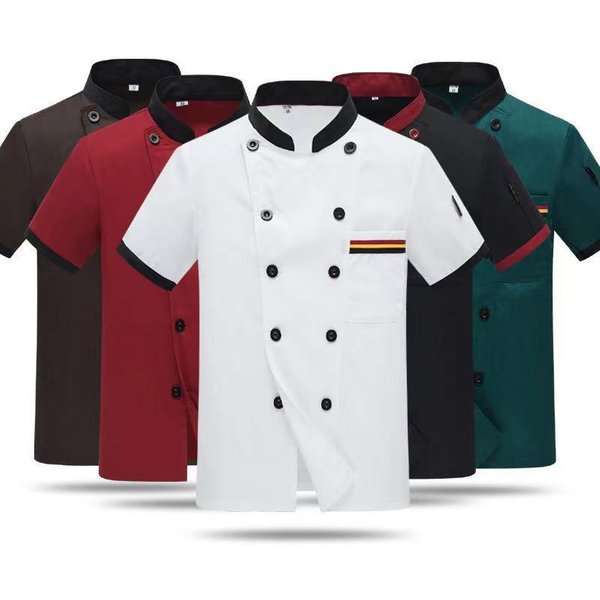 Men's Clothing Long Sleeved Chef Clothes Kitchen Clothes Catering Hotel Work Clothes Canteen Long Sleeved Work Clothes-image