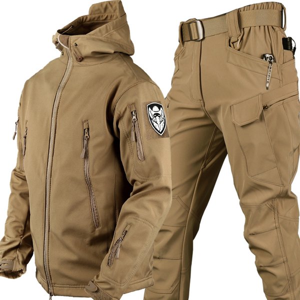 Shark Skin Assault Suit For Men Women, Soft Shell, Autumn Winter, Plush Thick Mountaineering Suit, Breathable And-image