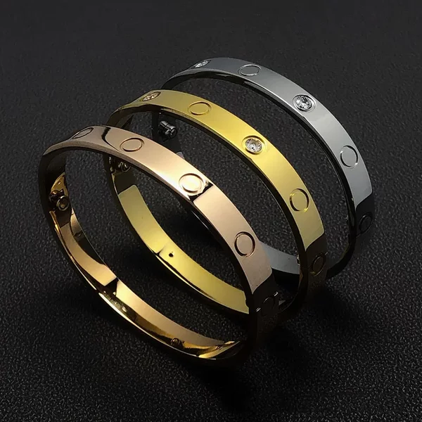 Bangle Women Stainless Steel Screwdriver Couple Gold Bracelet Men Fashion Jewelry Valentine Day Gift For Girlfriend-image