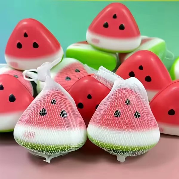 Kawaii Watermelon Slow Rising Squishy Toy Super Soft Stress Relief Squeeze Fidget Toy Anti-Anxiety Sensory Toy For Kids Adults Office Desk-image