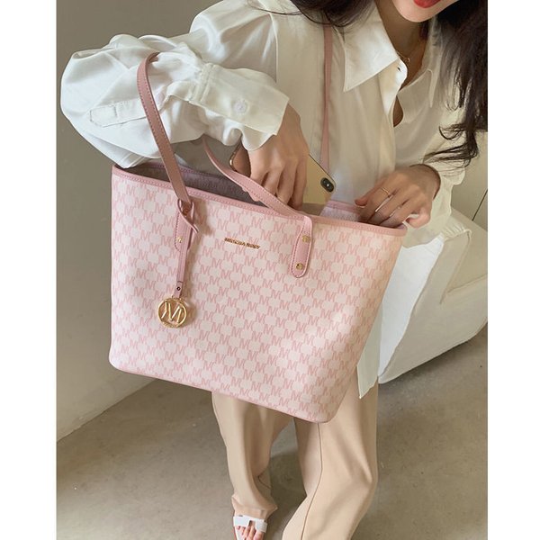 2025 New French Cherry Blossom Tote For Women Commuting Niche Ins Handbag Large Capacity Shoulder Bag-image