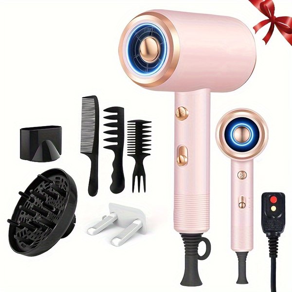 Lightweight Ionic Hair Dryer With Diffuser For Damage-Free Hair Care And Travel, Gift Set Included