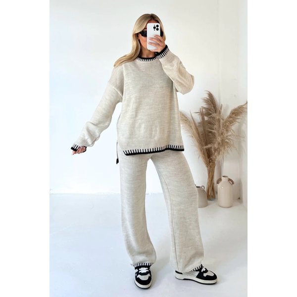 Women's Fashion Solid Color Casual Loose Two-piece Set For Women