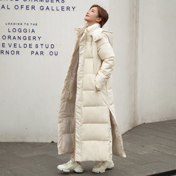 Women's Long Padded Coat With Hood, Oversized Winter Jacket, Warm Polyester Filling, Stylish Casual Outerwear For Women-image