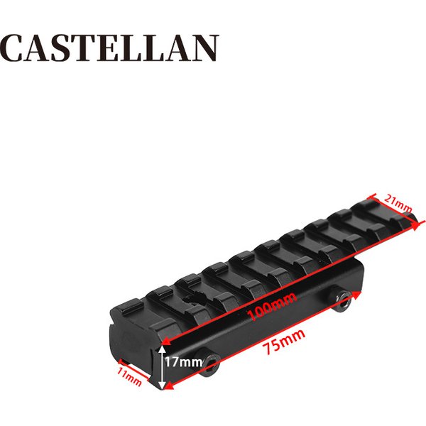 11 turn 20MM guide rail 10cm long all-metal 11 turn 20mm conversion heightening guide rail bracket narrow and widening bracket