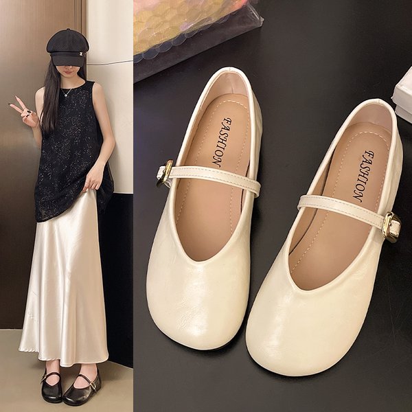 New Single Shoes Mary Jane Fashion Casual Shoes Doudou Shoes Handmade Viscose Shoes