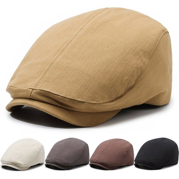 British Style Retro Newsboy For Men, Solid Color Japanese Simple Forward Cap, Outdoor Casual Versatile Baseball Cap-image