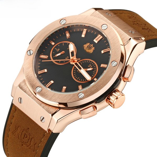 Nical Multifunctional Luminous Rose Gold Tape Men's Automatic Watch-image