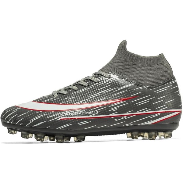 Men's Boots High-Top Soccer Shoes Professional Children Football Field Cleats High Quality Grass Training Footwear-image