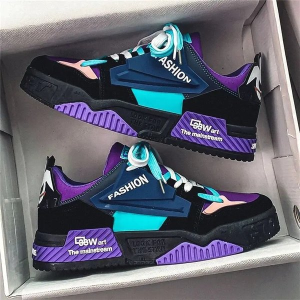 Men Skateboarding Comfortable Platform Male Casual Sneakers Lace-Up Fashion Walking Men's Shoes Zapatillas De Hombre-image