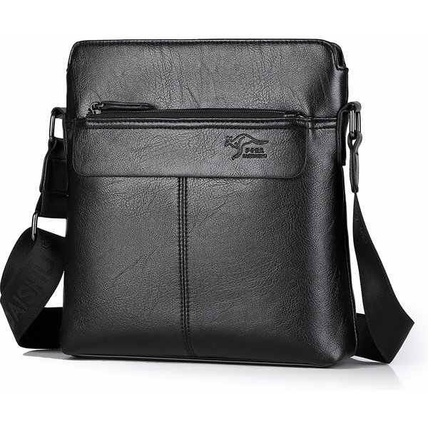 Men's New PU Leather Shoulder Bag Business Casual Crossbody Bag Large Capacity Waterproof Travel Bag