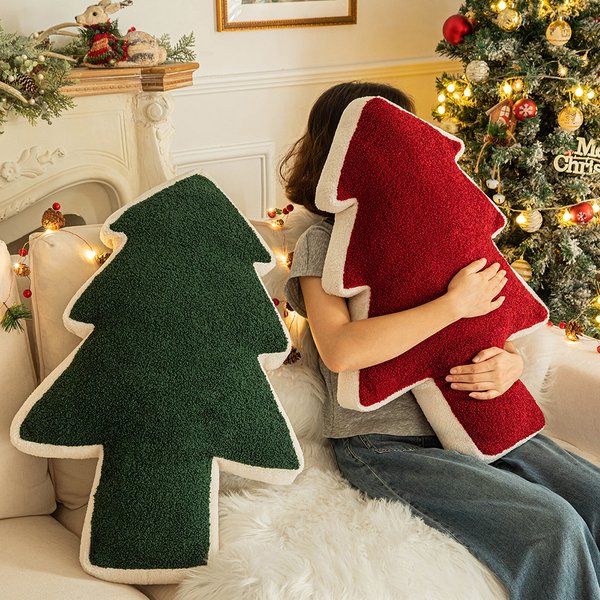 Christmas Tree Special Shaped Plush Pillow Home Living Room Sofa Christmas Atmosphere Decorative Pillow Cushion-image