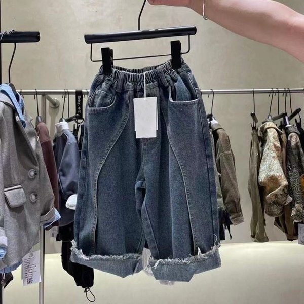Boys Denim Wide Leg Pants Spring And Autumn 2025 New Style Children's Loose Handsome Fashionable Spring Children's Straight Pants