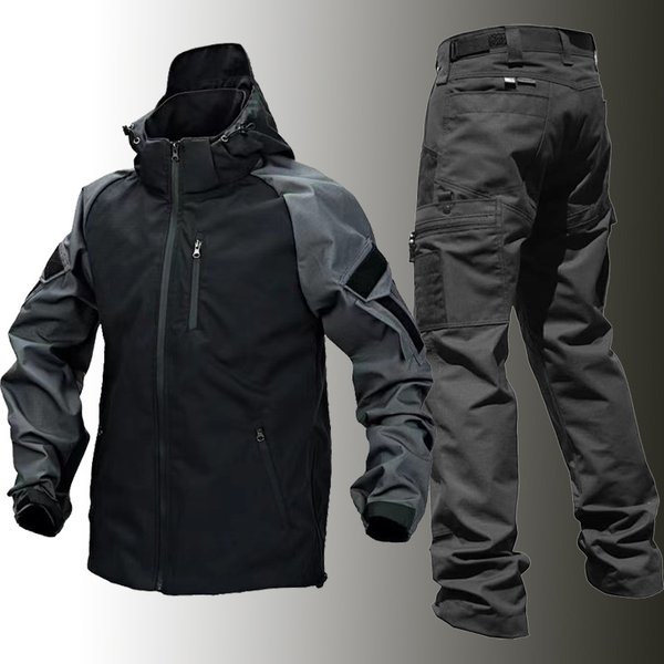 Men's Clothing Spring And Autumn Suit Outdoor Assault Commuting Law Enforcement Jacket Resistant Windbreaker Military Fan Jacket Detachable Jacket-image