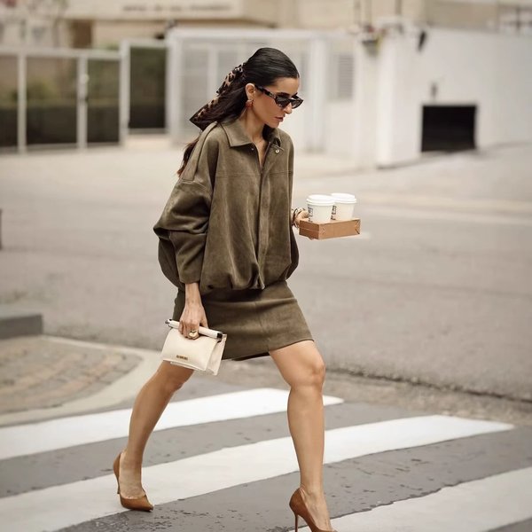 Women's Clothing Fashion Bomber Jacket With Batwing Sleeves - Stylish Zip-Up Casual Top For Spring (Multiple Colors & Sizes)-image