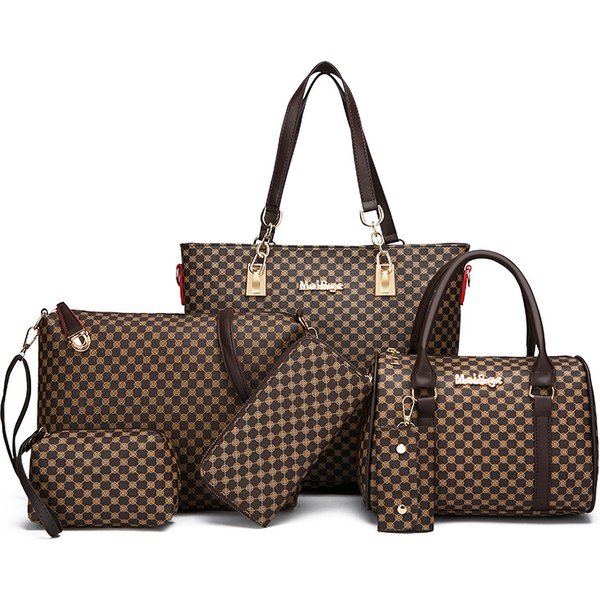Autumn And Winter New Fashion Six Piece Mother And Child Bag Handbag Single Shoulder Crossbody Women's Bag-image