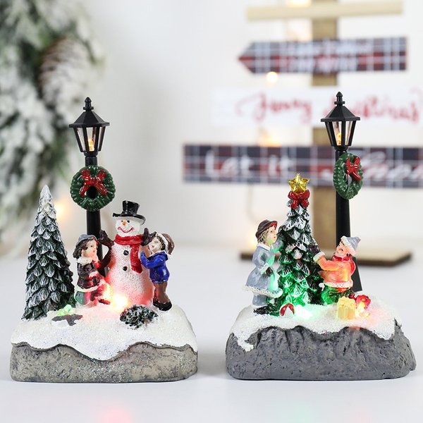 Christmas New Christmas Decorations Resin Small House Micro Landscape Resin House Small Ornaments Christmas Gifts-image