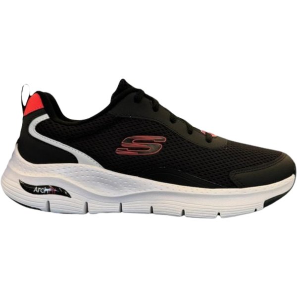 Tênis Skechers Arch Fit Masculino Preto/Vermelho