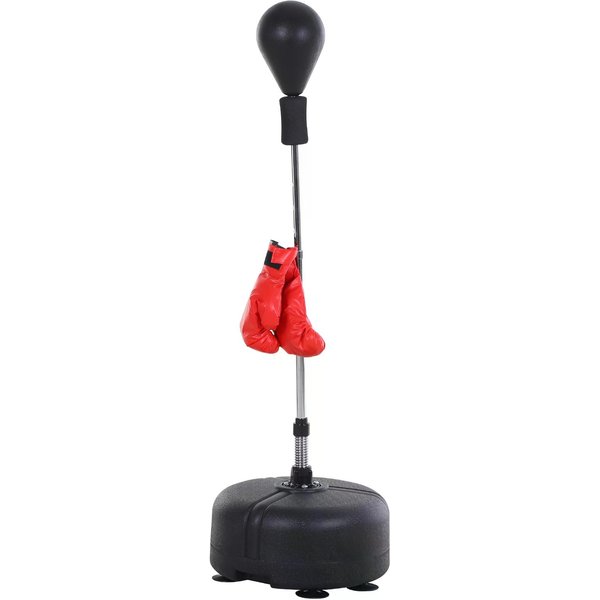 HOMCOM Boxing Ball Set Ф48cm x 136-154cm Puching Bag Free-stand Spring Speed Stable Base Scution Cup Adjustable Height Teenager Adult|Aosom Ireland