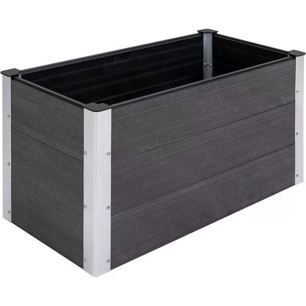 Outsunny Garden Rectangular Planting Flower Elevated Raised Seed Bed Stand Pot Outdoor Planter Vegetable Herb Holder Display Box| Aosom Ireland