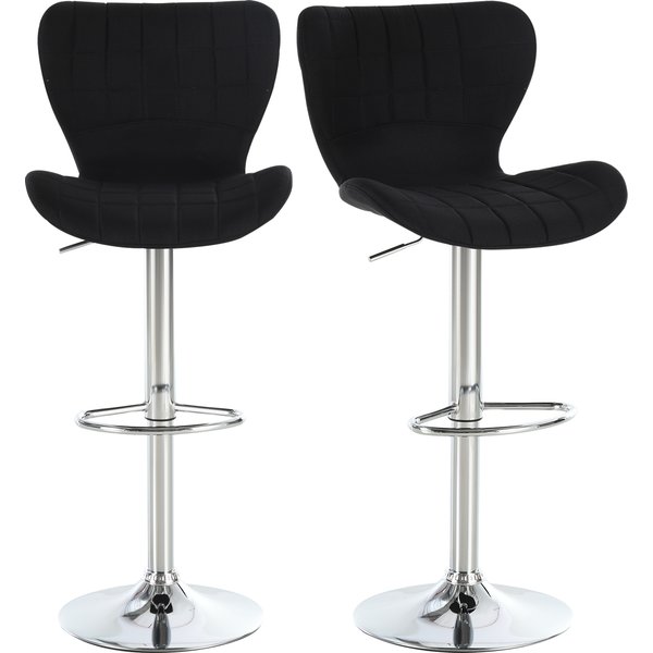 HOMCOM 2 Pieces Bar Stools Adjustable Height Dining Chair w// Footrest for Home Pub | Aosom Ireland