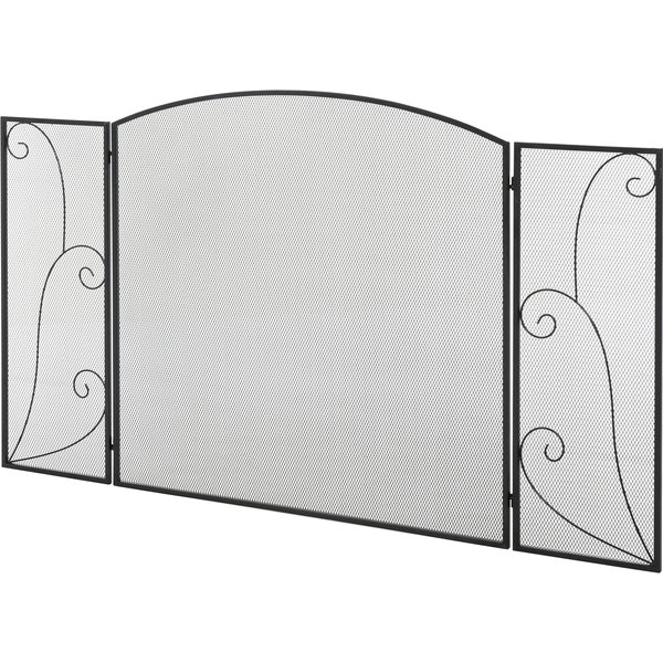 HOMCOM Fireplace Cover for Electric Fireplace, Durable, Foldable, Washable with Water, Three-Panel Design | Aosom Ireland