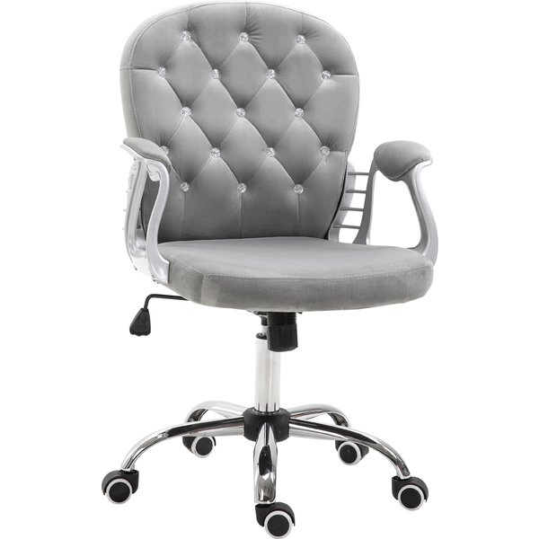 Vinsetto Ergonomic Vanity Office Chair, Executive Swivel Chair with Adjustable Seat, Thick Pad, swivel wheels for Home, Office, Blue | Aosom Ireland