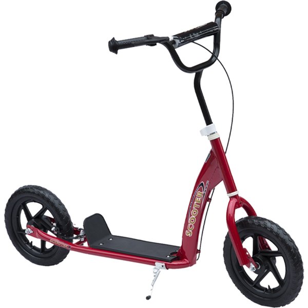 HOMCOM Teen Push Scooter Kids Children Stunt Scooter w/ 12" EVA Tyres, Red | Aosom Ireland