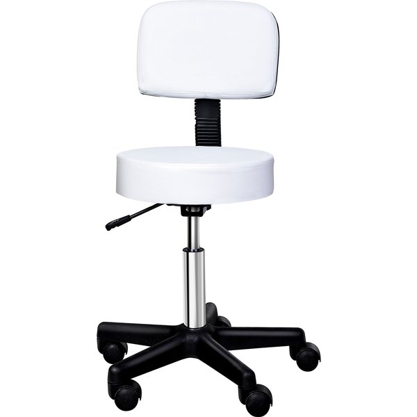 HOMCOM Massage Beauty Salon Spa Chair Stool Swivel Gas Lift Manicure Tattoo Stools Chair White NEXT DAY DELIVERY | Aosom Ireland
