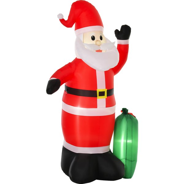 HOMCOM Inflatable 2.4m Santa Claus NEXT DAY DELIVERY | Aosom Ireland