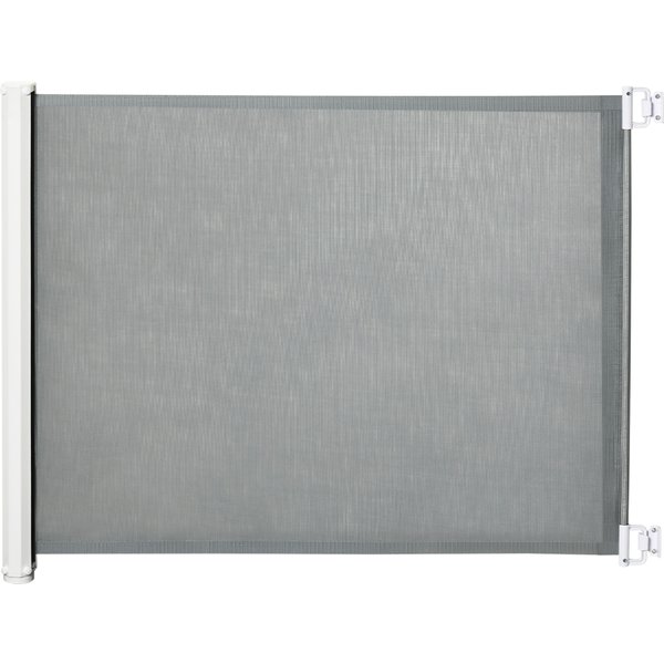 PawHut Pet Protector: Retractable Safety Gate for Dogs, Folding Barrier for Home, Doorway & Stairs, Grey | Aosom Ireland
